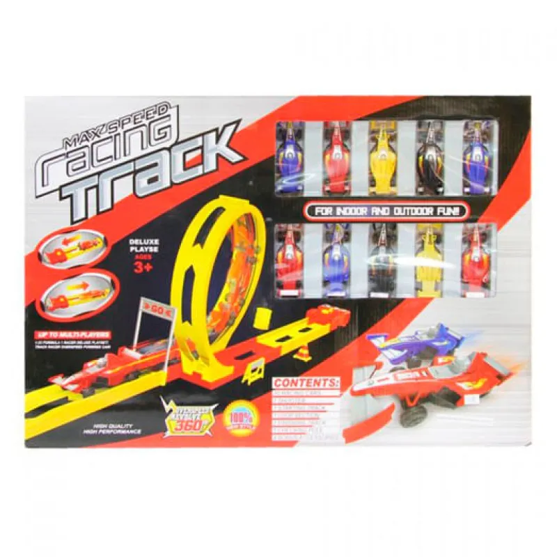 DRIM DISCOUNT 10 Coches Carreta con Pista- Vehículos, Trenes Y Parkings