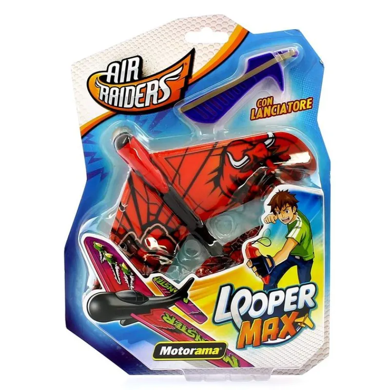 MOTORAMA Air Raiders Looper Max Rojo- Helicópteros Y Aviones