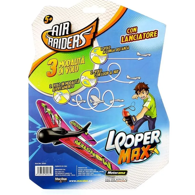MOTORAMA Air Raiders Looper Max Rojo- Helicópteros Y Aviones
