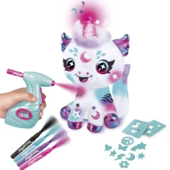 CANAL TOYS Airbrush Plush Colorea tu Unicornio- Manualidades
