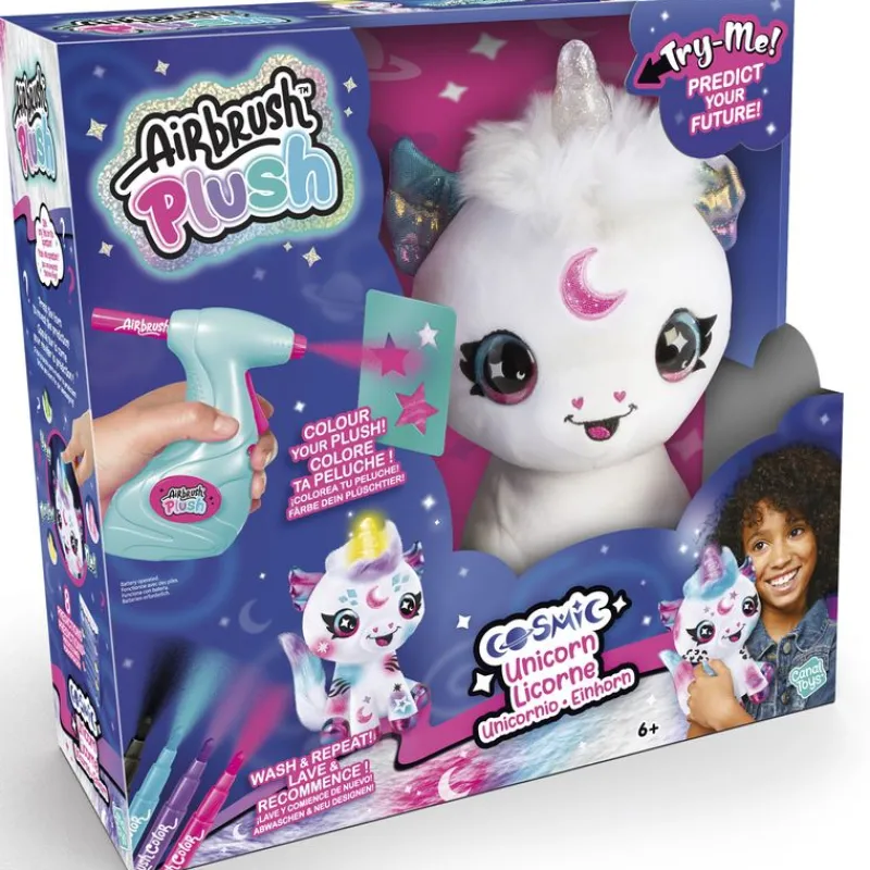 CANAL TOYS Airbrush Plush Colorea tu Unicornio- Manualidades