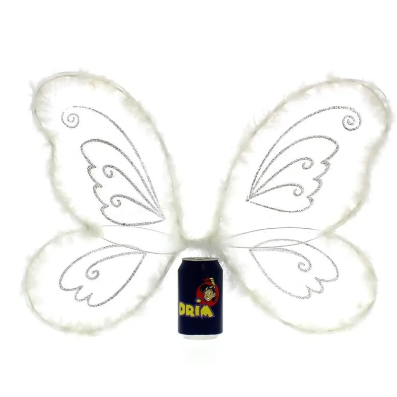 DRIM DISCOUNT Disfraces Y Complementos|Disfraces Y Complementos|Alas de Hada Blancas con Plumas