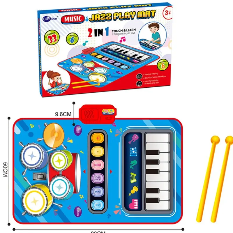 DRIM DISCOUNT Alfombra Musical Tambores y Piano- Instrumentos Musicales