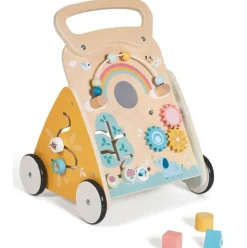 MS Andadores Para Bebés|Juegos De Madera|Andador Correpasillos madera Mimo Verde/Amarillo