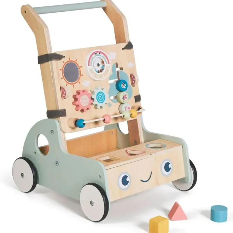 MS Andadores Para Bebés|Juegos De Madera|Andador Correpasillos madera Monti Turquesa