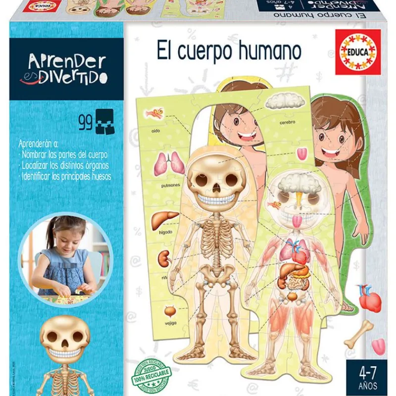 EDUCA Aprender es Divertido el Cuerpo Humano- Juegos Y Juguetes Educativos