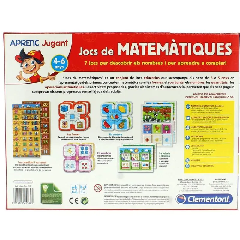 CLEMENTONI Artículos En Catalán|Juegos Y Juguetes Educativos|Aprèns les Matemàtiques en Catalán