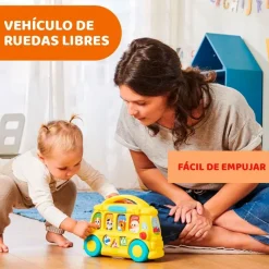 CHICCO Primera Infancia Y Preescolar|Autobús Escolar Electrónico Educativo Bilingüe