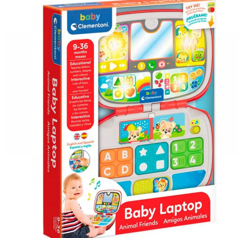 CLEMENTONI Baby Laptop Amigos Animales- Primera Infancia Y Preescolar