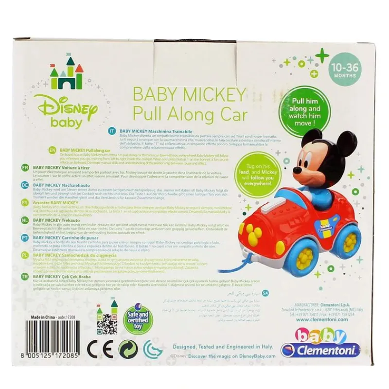 CLEMENTONI Primera Infancia Y Preescolar|Baby Mickey Coche de Arrastre