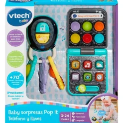 VTECH Primera Infancia Y Preescolar|Baby Sorpresas Pop It Teléfono y Llaves