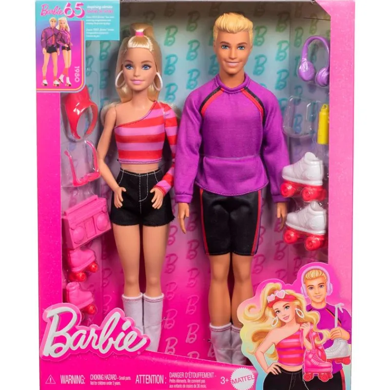 MATTEL Muñecas|Barbie & Ken Patinadores 65 Aniversario