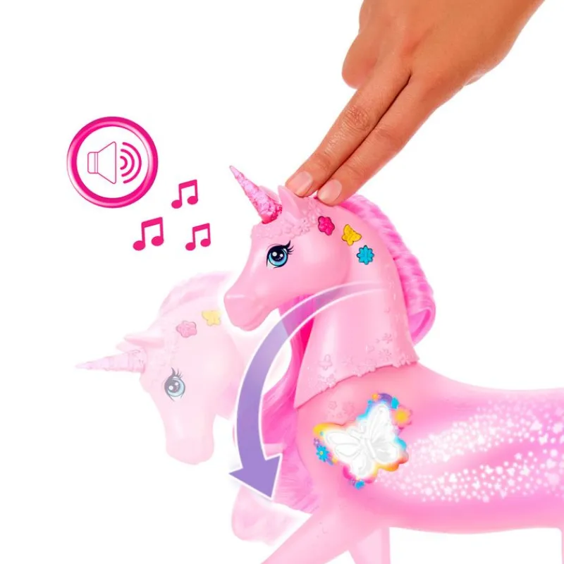 MATTEL Muñecas|Figuras Y Figuras De Acción|Barbie Unicornio Galopa y Brilla