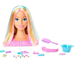 MATTEL Muñecas|Barbie Busto Peinado Color Reveal