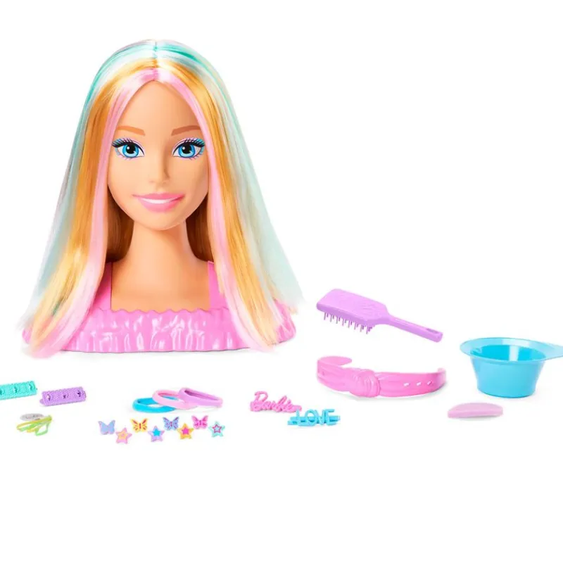 MATTEL Muñecas|Barbie Busto Peinado Color Reveal