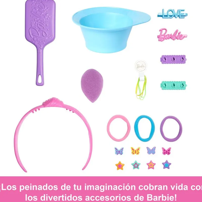 MATTEL Muñecas|Barbie Busto Peinado Color Reveal