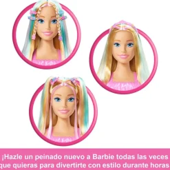 MATTEL Muñecas|Barbie Busto Peinado Color Reveal