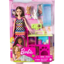 MATTEL Barbie con sus Mascotas- Muñecas