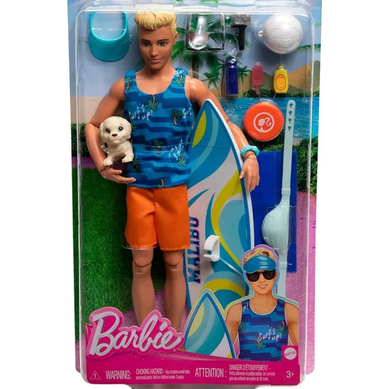 MATTEL Muñecas|Barbie Ken con Tabla de Surf