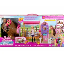 MATTEL Muñecas|Barbie Muñeca con Caballo y Establo