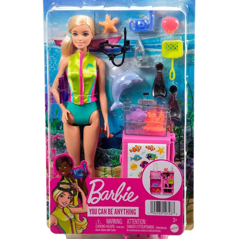 MATTEL Barbie Muñeca Yo Quiero Ser Bióloga Marina- Muñecas