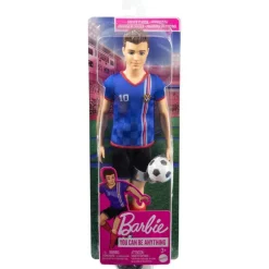 MATTEL Barbie Profesiones Ken Futbolista Camiseta Azul- Muñecas