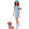MATTEL Barbie Twinning Looks Muñeca Perrito Vestido Topos- Muñecas