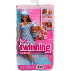 MATTEL Barbie Twinning Looks Muñeca Perrito Vestido Topos- Muñecas