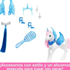 MATTEL Barbie un Toque de Magia Hadacornio Zafiro Muñeca- Muñecas