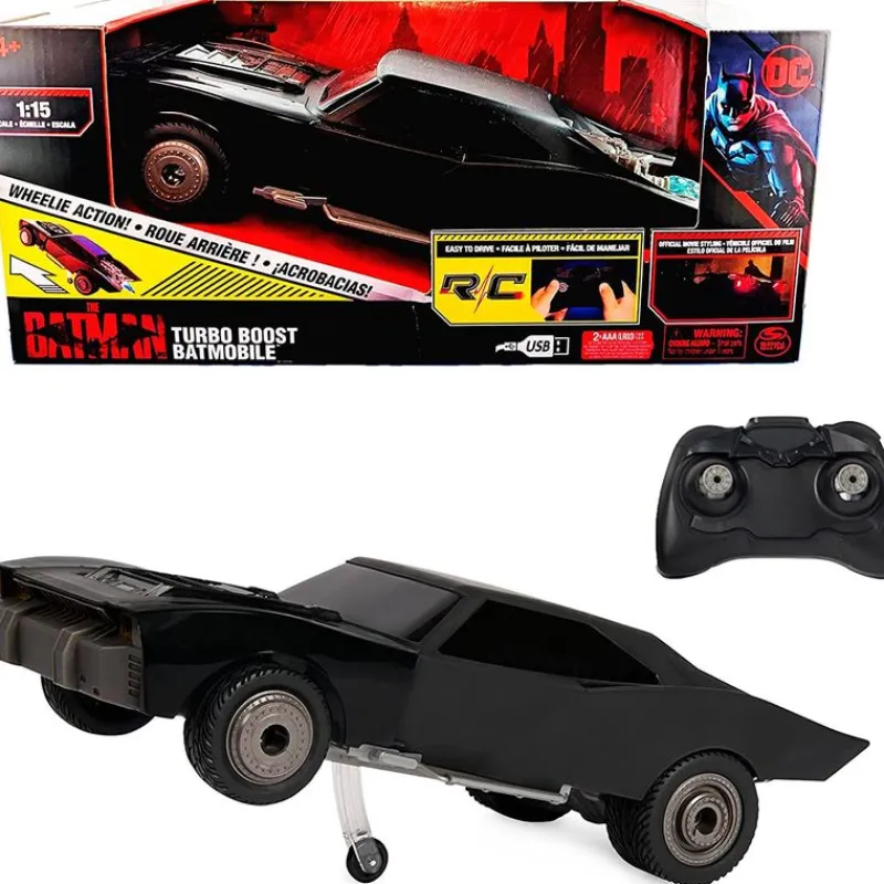 SPIN MASTER Batman Batmóvil Turbo Boost R/C 1:15- Coches Radio Control (R/C)