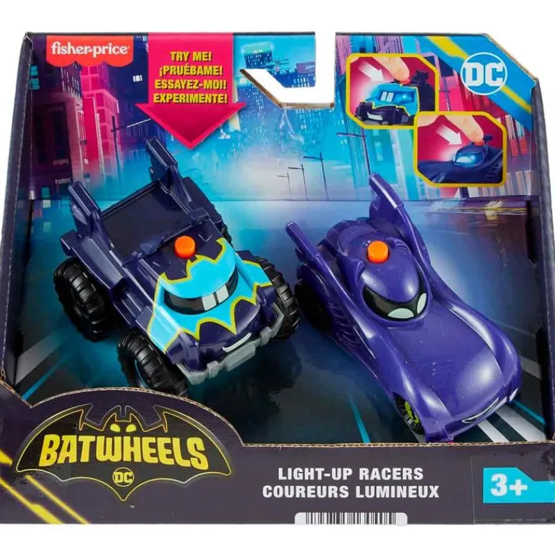 IMAGINEXT Batwheels Pack 2 Coches con Luz- Vehículos, Trenes Y Parkings