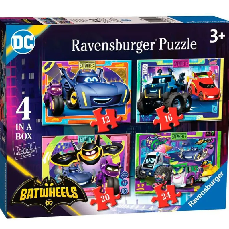 RAVENSBURGER Puzzles Y Construcciones|Batwheels Pack 4 Puzzles Progresivos