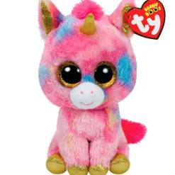 SELECCION DRIM Primera Infancia Y Preescolar|Beanie Boo's Unicornio Rosa de Peluche de 15 cm