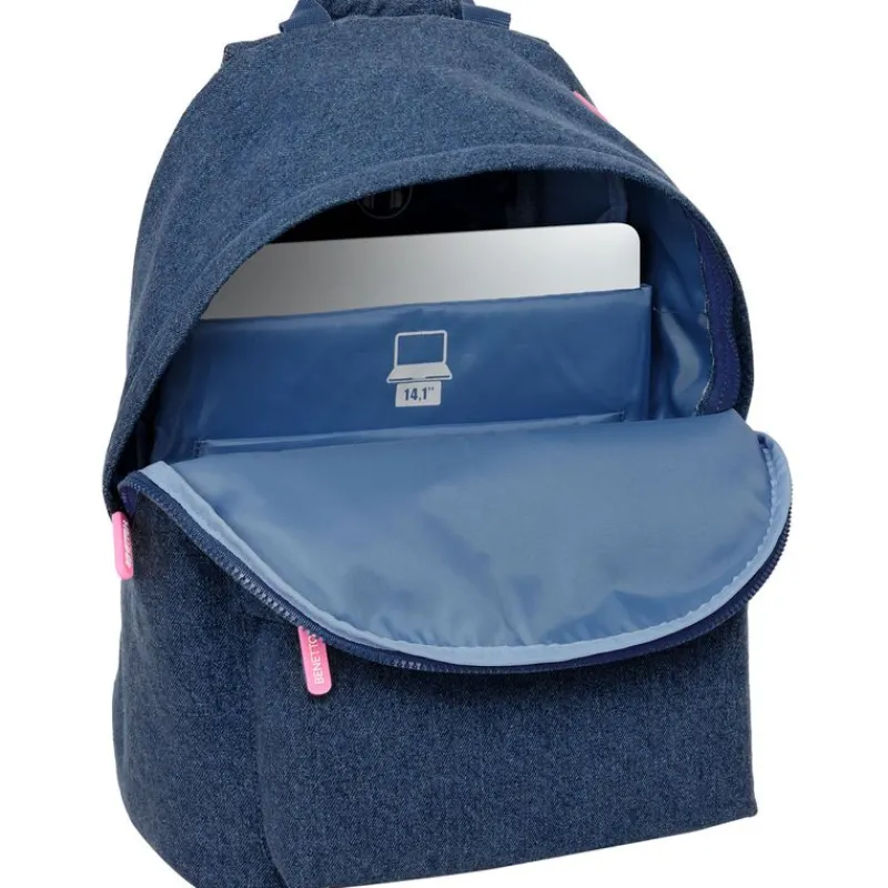 SAFTA Benetton Mochila Escolar Denim- Escolar