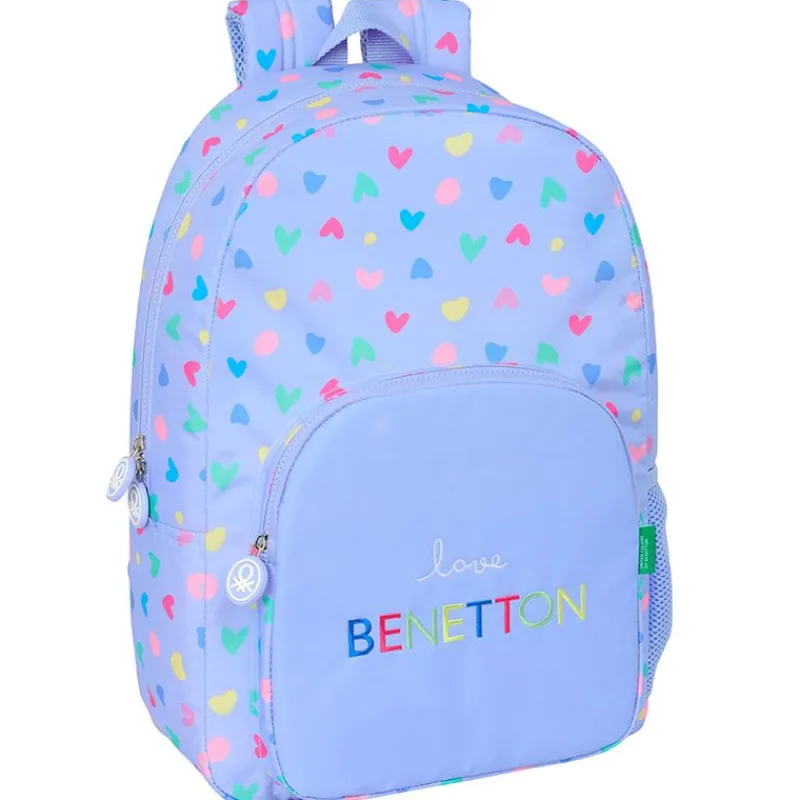SAFTA Benetton Mochila Escolar Lila- Escolar