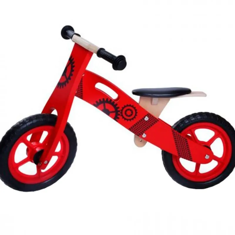 SELECCION DRIM Juegos De Madera|Bicicletas, Correpasillos Y Triciclos|Bicicleta de Madera Roja Infantil