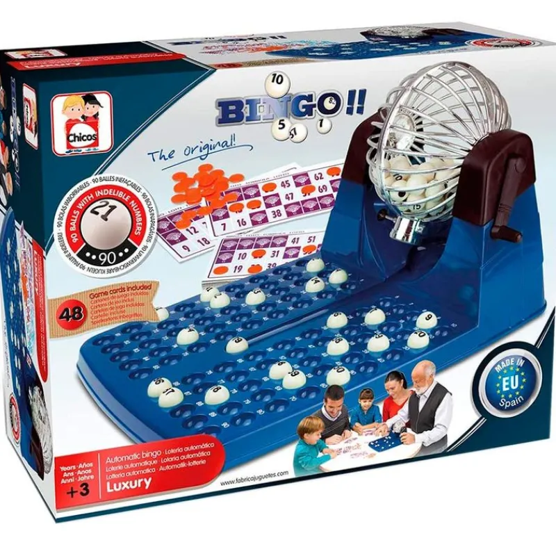 CHICOS Bingo 48 Cartones Lujo- Juegos De Mesa
