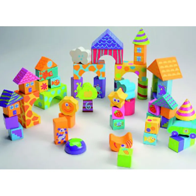 BOIKIDO Juegos De Madera|Bloques de Madera de Construcción 50 Piezas