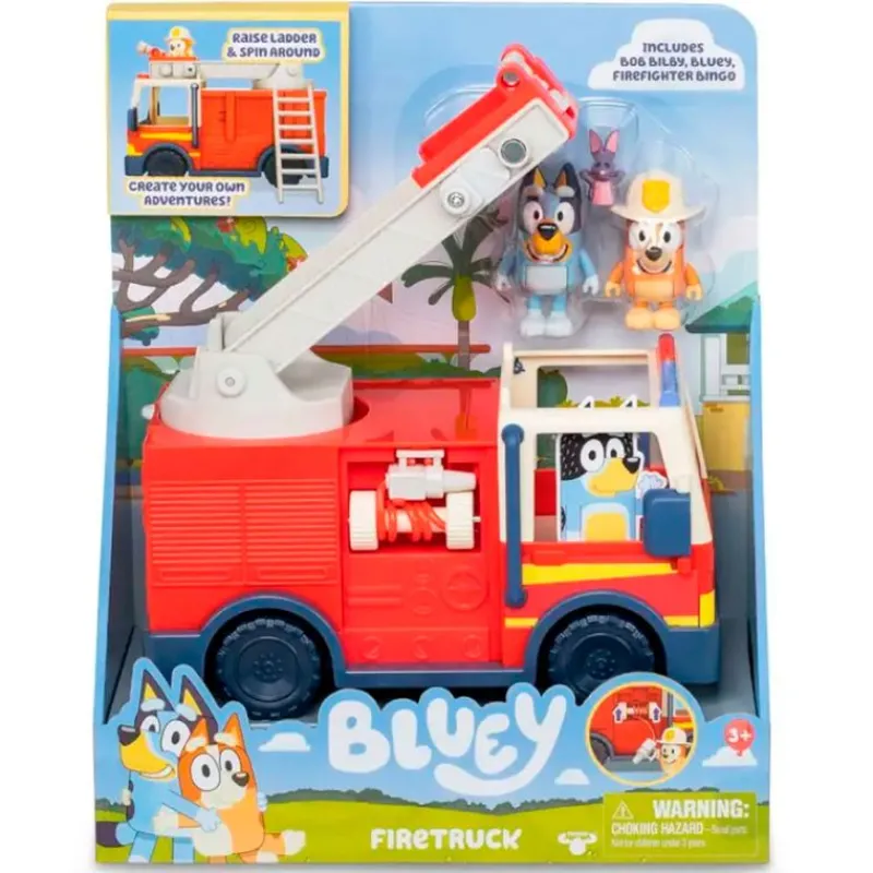 FAMOSA Bluey Camión de Bomberos- Figuras Y Figuras De Acción