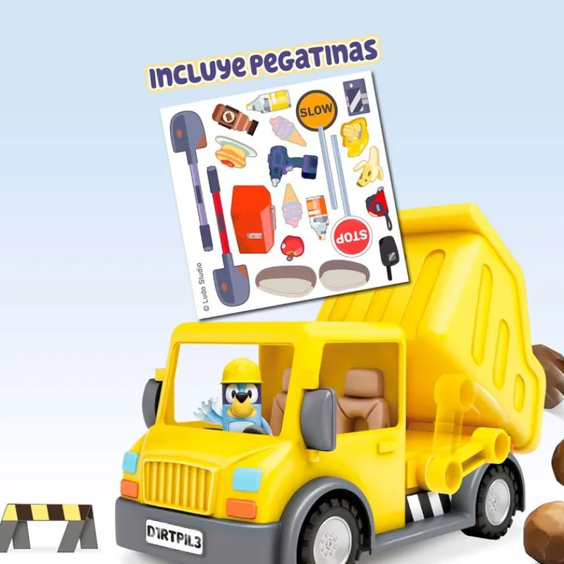 FAMOSA Bluey Camión Volquete- Figuras Y Figuras De Acción