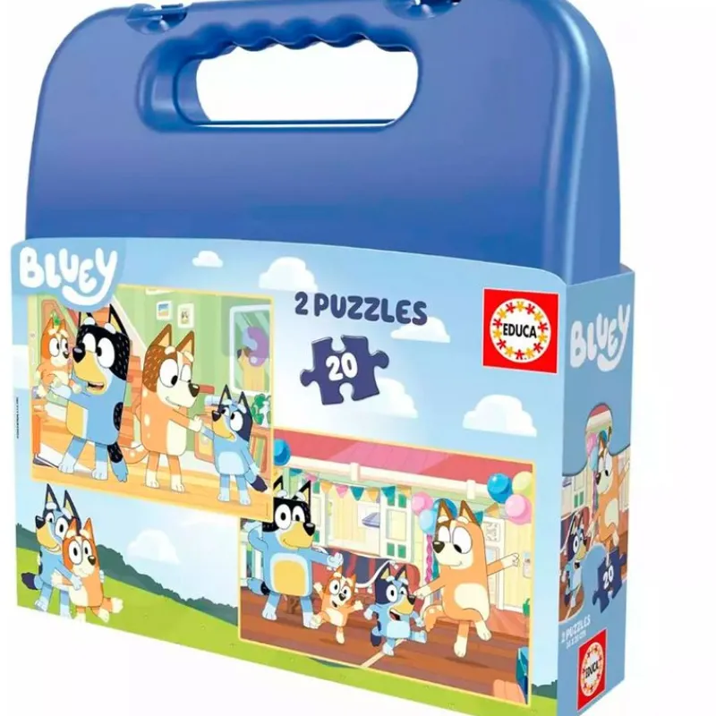 EDUCA Bluey Maletín Puzzle 2x20 Piezas- Puzzles Y Construcciones
