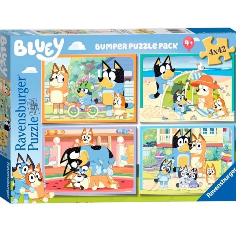 RAVENSBURGER Puzzles Y Construcciones|Bluey Puzzle 4x42 Piezas