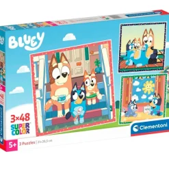 CLEMENTONI Bluey Puzzle 3x48 Piezas- Puzzles Y Construcciones