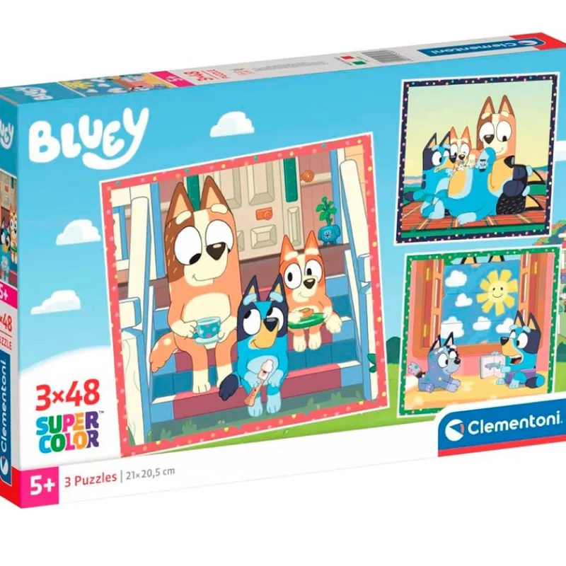 CLEMENTONI Bluey Puzzle 3x48 Piezas- Puzzles Y Construcciones