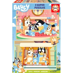 EDUCA Juegos De Madera|Puzzles Y Construcciones|Bluey Puzzle 2x16 Piezas Madera