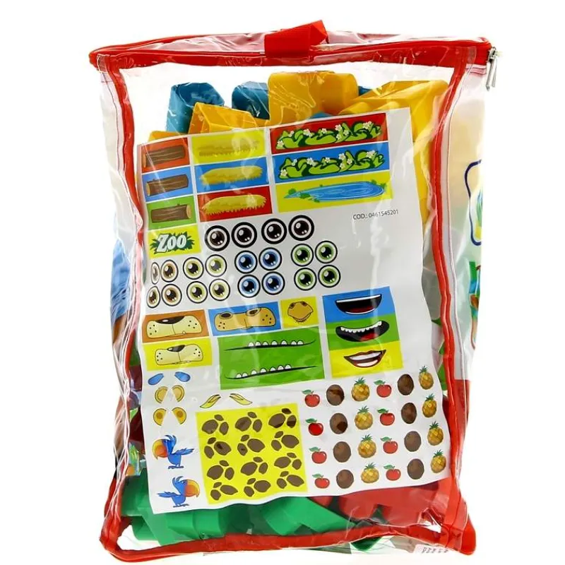 MOLTO Puzzles Y Construcciones|Primera Infancia Y Preescolar|Bolsa Bloques 80 Piezas