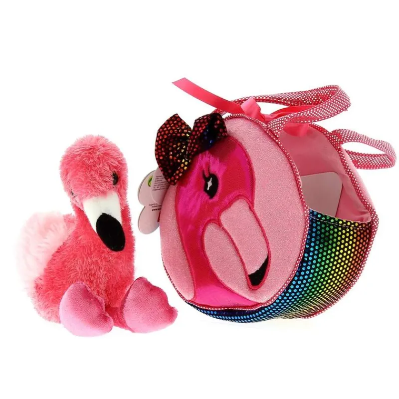 SELECCION DRIM Bolso Flamingo con Peluche de 21cm- Ropa Y Complementos