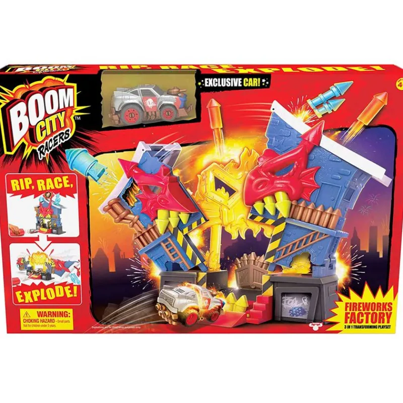 FAMOSA Vehículos, Trenes Y Parkings|Boom City Racers Set Infierno Explosivo