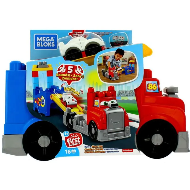 MEGABLOKS Camión Carreras Construcción- Puzzles Y Construcciones