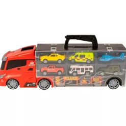 DRIM DISCOUNT Camión de Transporte con Coches- Vehículos, Trenes Y Parkings